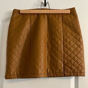 Faux Leather Skirt